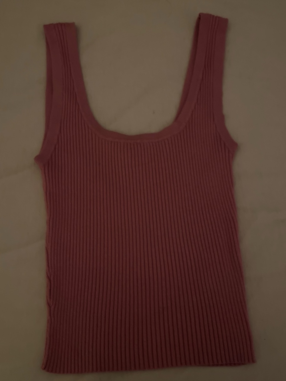 Divided Ribbed Scoop Tank - Rose